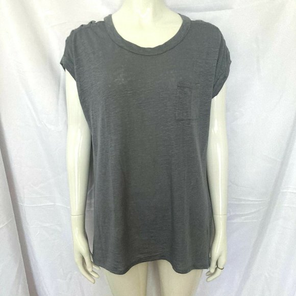 🦋 Chaser Womens Ribbed Med Shoulder cutout Gray - Picture 2 of 8